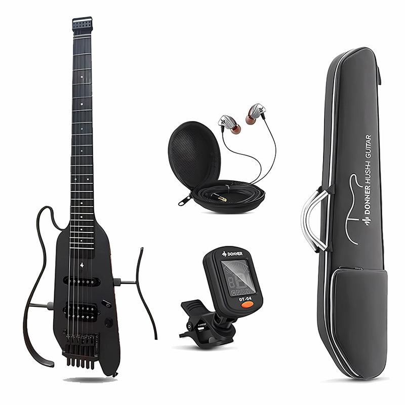 Donner HUSH-X headless silent electric travel guitar