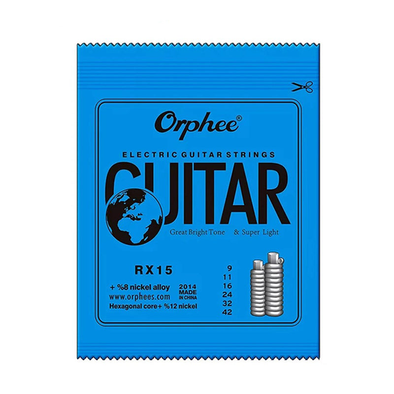 10/50 Set Orphee electric guitar 6 strings – clear and bright tone, durable carbon steel hex core