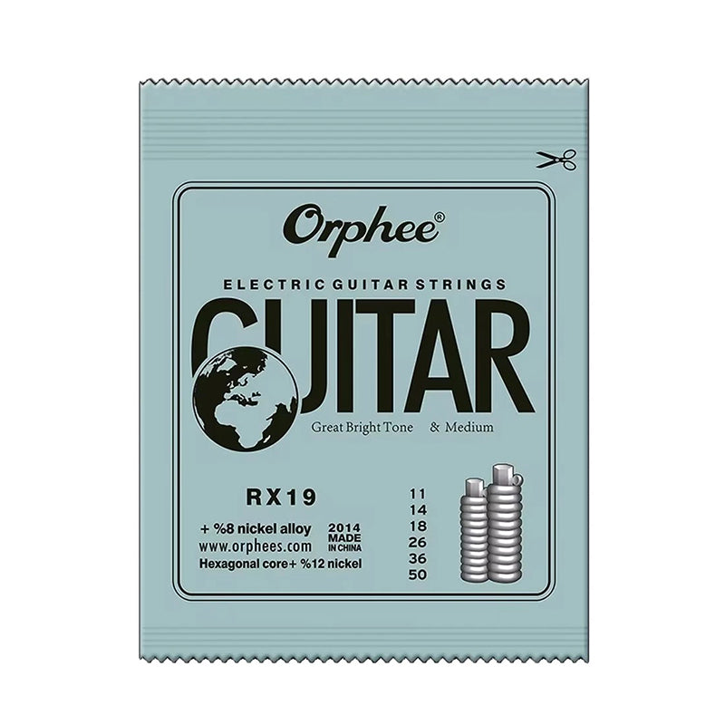 10/50 Set Orphee electric guitar 6 strings – clear and bright tone, durable carbon steel hex core