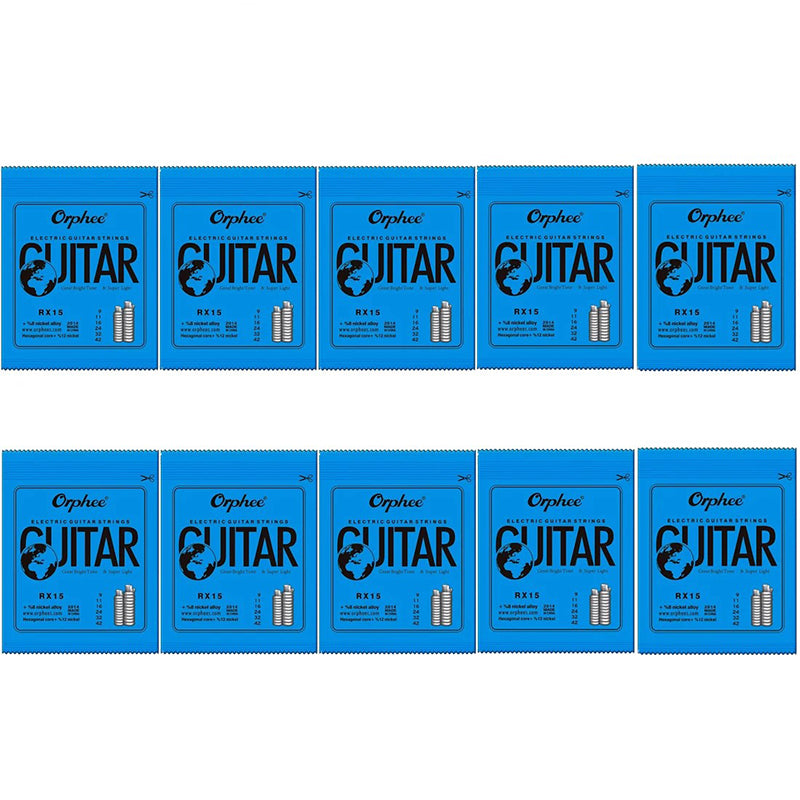 10/50 Set Orphee electric guitar 6 strings – clear and bright tone, durable carbon steel hex core