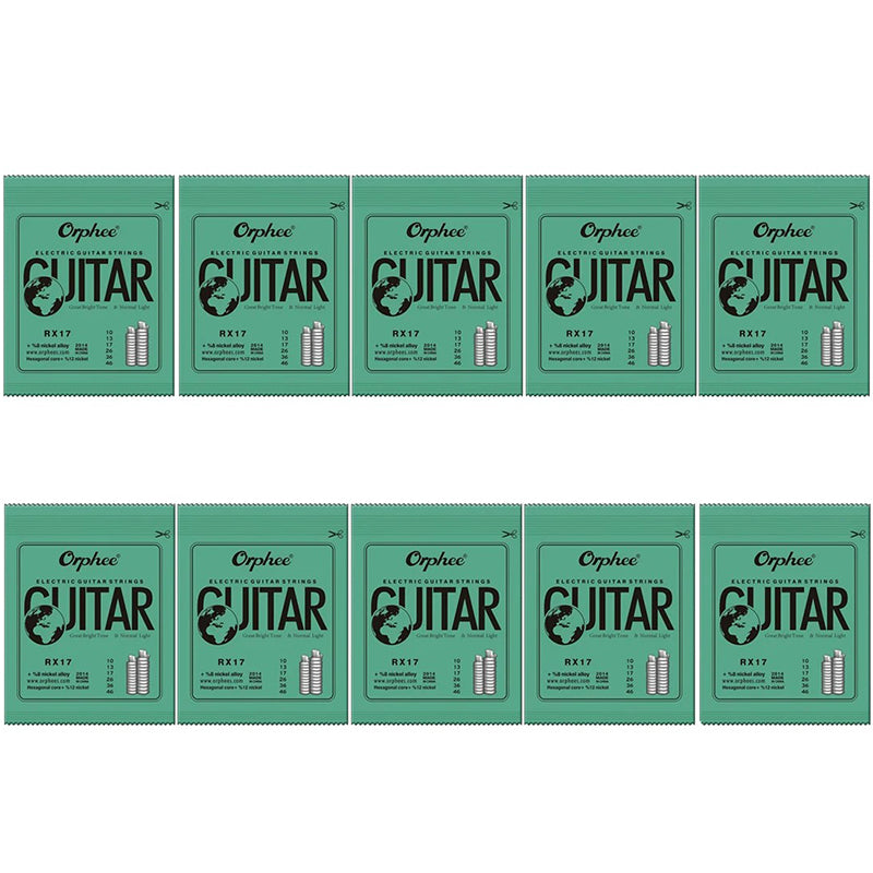 10/50 Set Orphee electric guitar 6 strings – clear and bright tone, durable carbon steel hex core