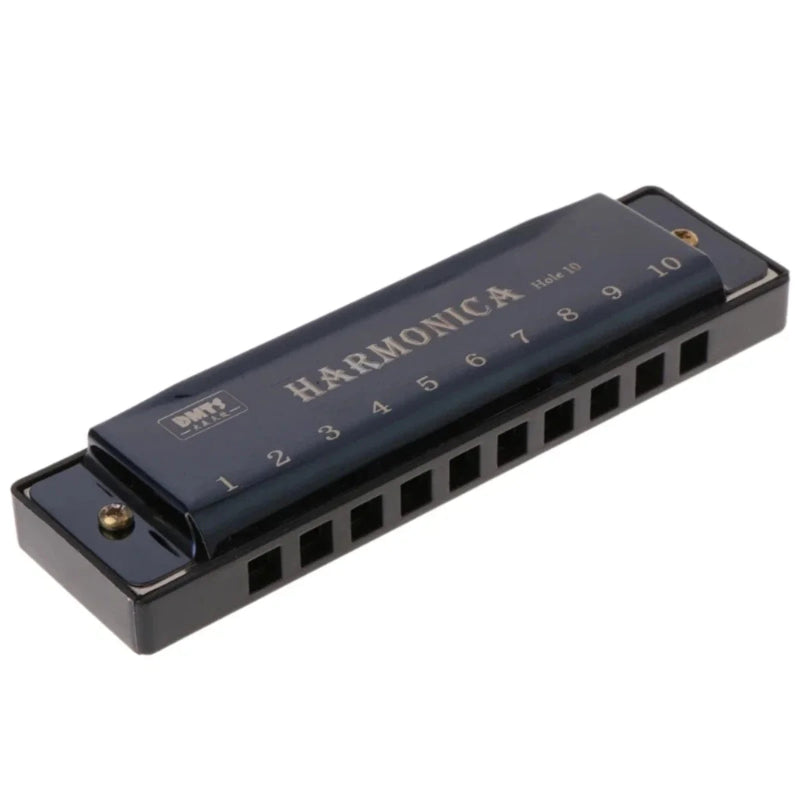 Black harmonica with brand name on a white background