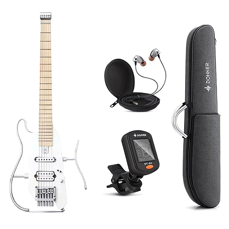 Donner HUSH-X headless silent electric travel guitar