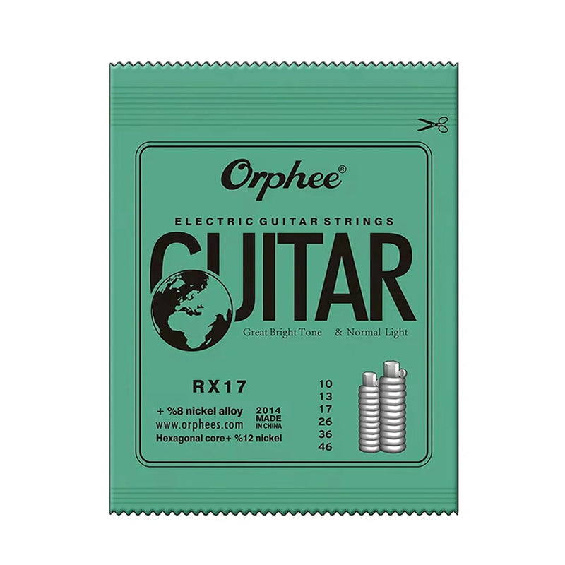 10/50 Set Orphee electric guitar 6 strings – clear and bright tone, durable carbon steel hex core