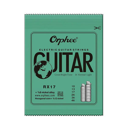 10/50 Set Orphee electric guitar 6 strings – clear and bright tone, durable carbon steel hex core