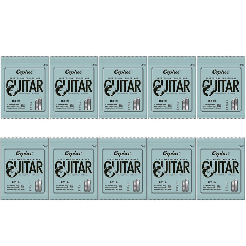 10/50 Set Orphee electric guitar 6 strings – clear and bright tone, durable carbon steel hex core